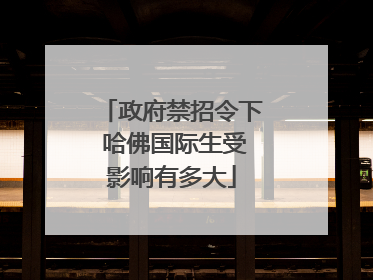 政府禁招令下 哈佛国际生受影响有多大