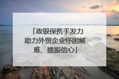政银保携手发力 助力外贸企业纾困解难、提振信心