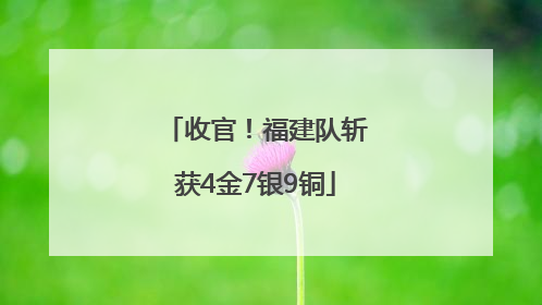 收官！福建队斩获4金7银9铜