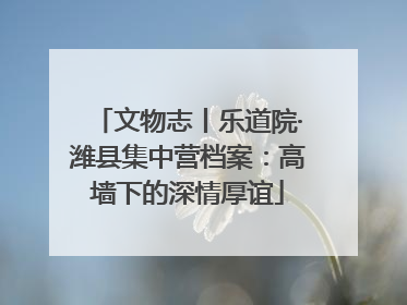 文物志丨乐道院·潍县集中营档案：高墙下的深情厚谊