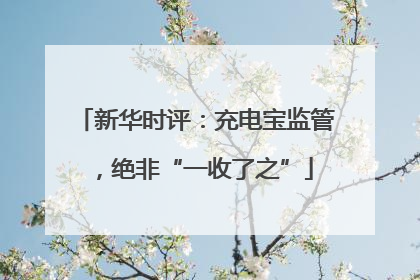 新华时评：充电宝监管，绝非“一收了之”