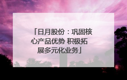 日月股份：巩固核心产品优势 积极拓展多元化业务
