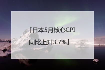 日本5月核心CPI同比上升3.7%