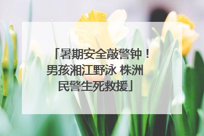 暑期安全敲警钟！男孩湘江野泳 株洲民警生死救援