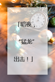 暗夜，“猛龙”出击！