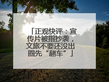 正观快评:宣传片被指抄袭,文旅不要还没出圈先“翻车”