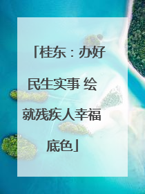 桂东：办好民生实事 绘就残疾人幸福底色