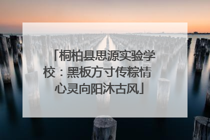 桐柏县思源实验学校：黑板方寸传粽情 心灵向阳沐古风