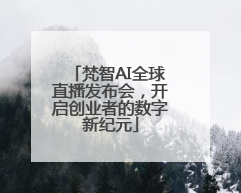 梵智AI全球直播发布会，开启创业者的数字新纪元