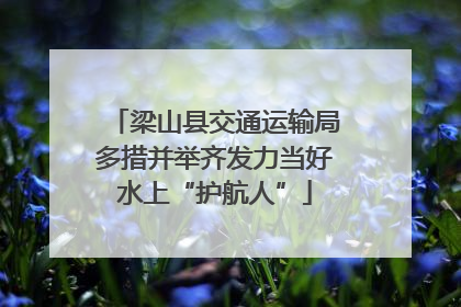 梁山县交通运输局多措并举齐发力当好水上“护航人”