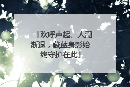 欢呼声起、人潮渐退，藏蓝身影始终守护在此