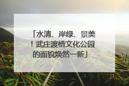 水清、岸绿、景美！武庄渡槽文化公园的面貌焕然一新