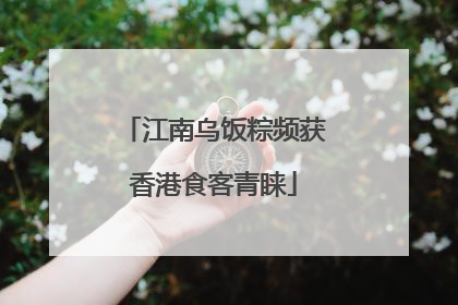 江南乌饭粽频获香港食客青睐