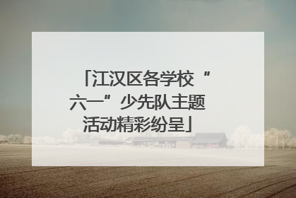 江汉区各学校“六一”少先队主题活动精彩纷呈
