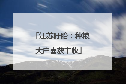 江苏盱眙：种粮大户喜获丰收