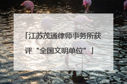 江苏茂通律师事务所获评“全国文明单位”