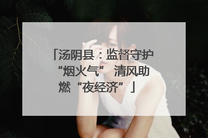 汤阴县：监督守护“烟火气” 清风助燃“夜经济”