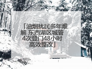 油烟扰民多年难解 东西湖区城管4次登门48小时高效整改