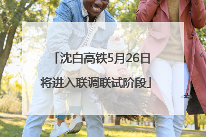 沈白高铁5月26日将进入联调联试阶段