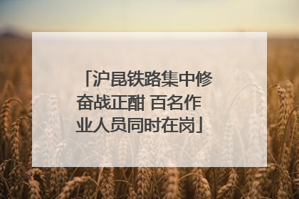 沪昆铁路集中修奋战正酣 百名作业人员同时在岗