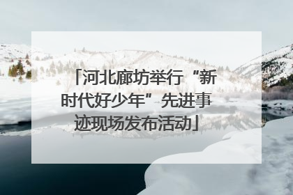 河北廊坊举行“新时代好少年”先进事迹现场发布活动