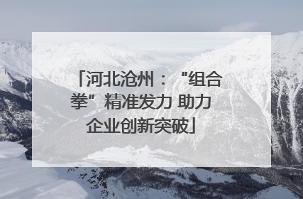 河北沧州：“组合拳”精准发力 助力企业创新突破