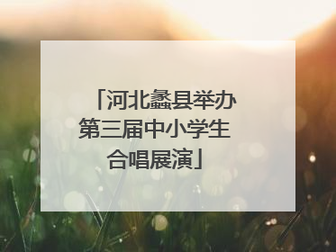 河北蠡县举办第三届中小学生合唱展演