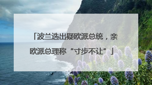 波兰选出疑欧派总统，亲欧派总理称“寸步不让”