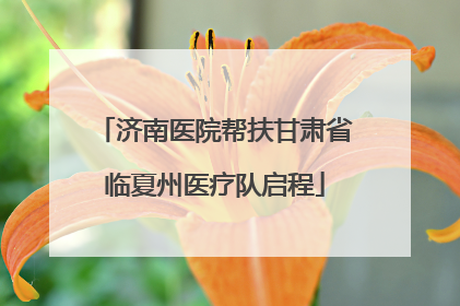 济南医院帮扶甘肃省临夏州医疗队启程
