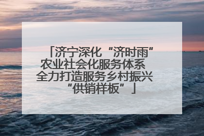 济宁深化“济时雨”农业社会化服务体系 全力打造服务乡村振兴“供销样板”