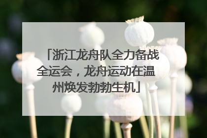 浙江龙舟队全力备战全运会，龙舟运动在温州焕发勃勃生机