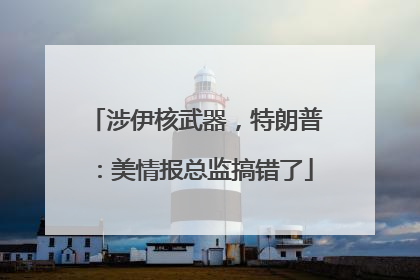 涉伊核武器，特朗普：美情报总监搞错了