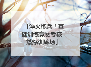 淬火练兵！基础训练竞赛考核燃爆训练场