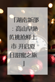 湖南新邵：高山早熟黄桃抢鲜上市 开启夏日甜蜜之旅
