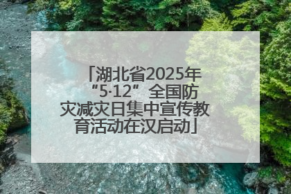湖北省2025年“5·12”全国防灾减灾日集中宣传教育活动在汉启动