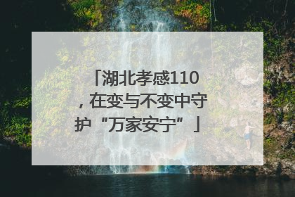 湖北孝感110，在变与不变中守护“万家安宁”