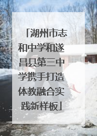 湖州市志和中学和遂昌县第三中学携手打造体教融合实践新样板