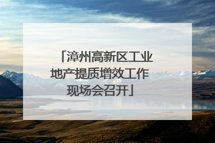 漳州高新区工业地产提质增效工作现场会召开