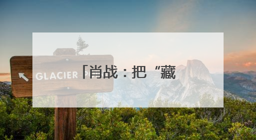 肖战：把“藏海”最大化