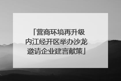 营商环境再升级 内江经开区举办沙龙邀请企业建言献策