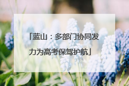 蓝山：多部门协同发力为高考保驾护航