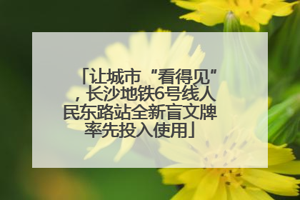 让城市“看得见”，长沙地铁6号线人民东路站全新盲文牌率先投入使用