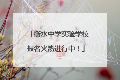 衡水中学实验学校报名火热进行中！