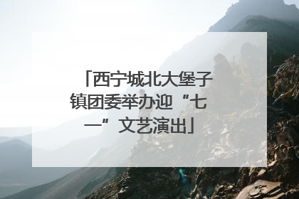 西宁城北大堡子镇团委举办迎“七一”文艺演出