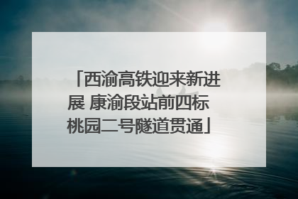 西渝高铁迎来新进展 康渝段站前四标桃园二号隧道贯通