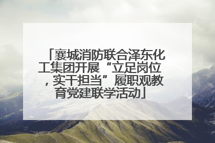 襄城消防联合泽东化工集团开展“立足岗位，实干担当”履职观教育党建联学活动