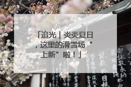 追光｜炎炎夏日，这里的滑雪场“上新”啦！
