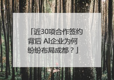 近30项合作签约背后 AI企业为何纷纷布局成都？