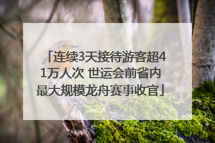 连续3天接待游客超41万人次 世运会前省内最大规模龙舟赛事收官