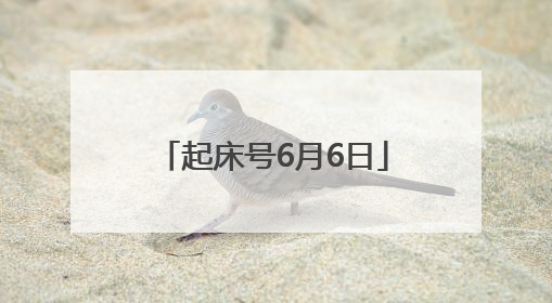 起床号6月6日
